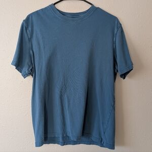 American Eagle Outfitters Standard Fit Slate Blue Short Sleeve Tee